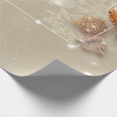 Elegant Stijlvolle Snowflakes, kerstfeestdag Cadeaupapier (Hoek)