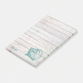 Elegant stijlvolle, stijlvolle houtextuur op maat post-it® notes (Schuin)