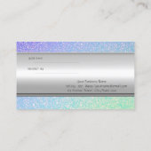 Elegant stijlvolle striped, Glitter Reference Kaar Aanbevelingskaartje (Achterkant)