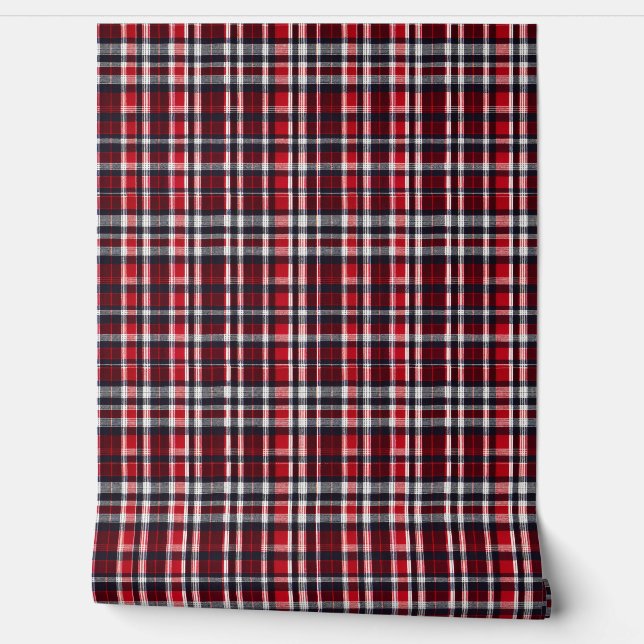 Elegant Stijlvolle Tartan Plakken Check Patroon Behang (Afrollen)