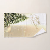 Elegant, stijlvolle tinnen, kerstrendierbomen bad handdoek (Handdoek)