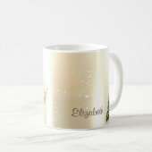 Elegant, stijlvolle tinnen, kerstrendierbomen koffiemok (Voorkant rechts)