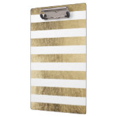 Elegant stijlvolle trendy faux Gold modern stripe Klembord (Links)