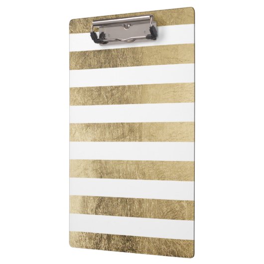 Elegant stijlvolle trendy faux Gold modern stripe Klembord (Links)