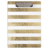 Elegant stijlvolle trendy faux Gold modern stripe Klembord (Voorkant)