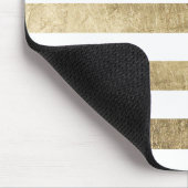 Elegant stijlvolle trendy faux Gold modern stripe Muismat (Hoek)