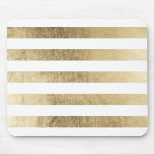 Elegant stijlvolle trendy faux Gold modern stripe Muismat