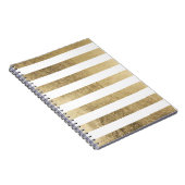 Elegant stijlvolle trendy faux Gold modern stripe Notitieboek (Rechterzijde)
