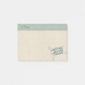 Elegant stijlvolle zee schildpad op maat post-it® notes (Voorkant)