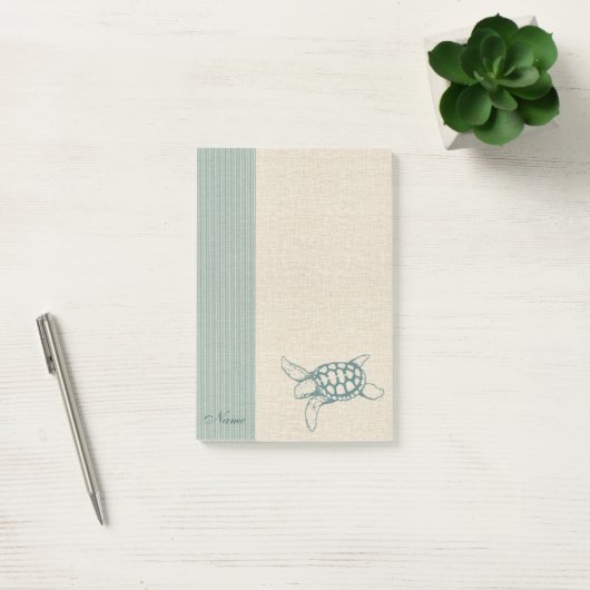 Elegant stijlvolle zee schildpad op maat post-it® notes (Kantoor)