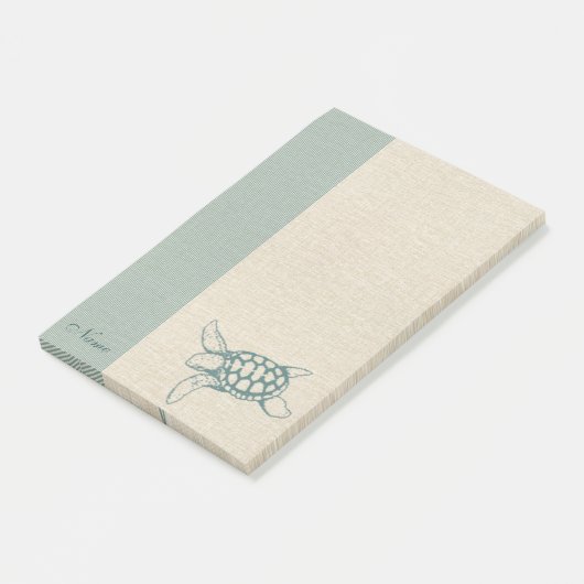 Elegant stijlvolle zee schildpad op maat post-it® notes (Schuin)