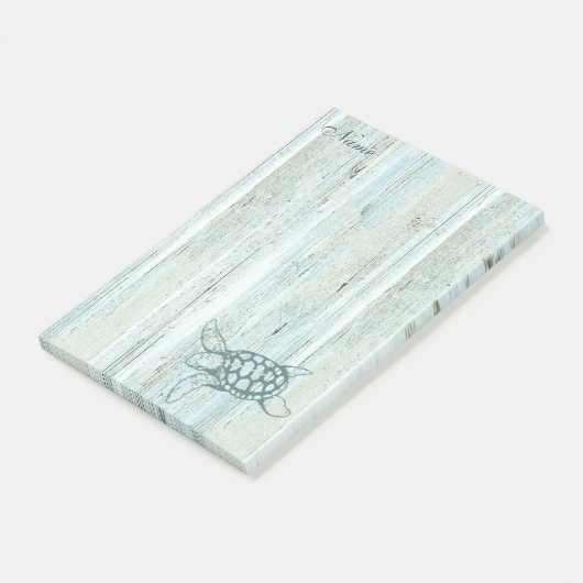 Elegant stijlvolle zee schildpad op maat  post-it® notes (Schuin)