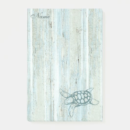Elegant stijlvolle zee schildpad op maat  post-it® notes (Voorkant)