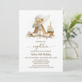 Elegant Stiletto Shoes 18th Birthday Party Kaart (Staand voorkant)