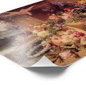 Elegant still Life with Flowers by Eugene Bidau Foto Afdruk (Hoek)