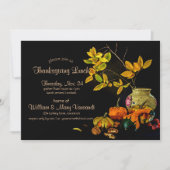 Elegant stilleven Herfst verlaat Thanksgiving Kaart (Voorkant)