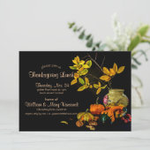 Elegant stilleven Herfst verlaat Thanksgiving Kaart (Staand voorkant)