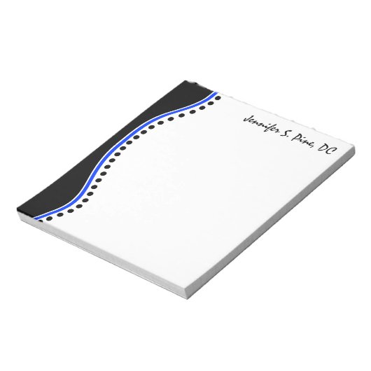 Elegant Stippen Chiropractor Personalized Notitieb Notitieblok (Linkerzijde)