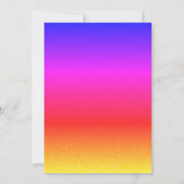 Elegant Stippen, Confetti Colorful Ombre Quinceañe Kaart (Achterkant)