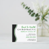 Elegant Stippen Overmaatse Chiropractische Visitek Visitekaartje (Staand voorkant)