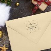 Elegant Stippen Script Achternaam Retouradres Rubberstempel