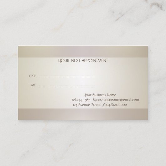 Elegant, Stippen, striped, Faux Lashes Appointcard Aanbevelingskaartje (Achterkant)