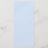 Elegant Stof Blauw Bloemig Trouwdiner Menu (Achterkant)