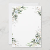 Elegant Stof Blauw Groene VERLOVINGSFEest Kaart (Achterkant)