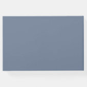 Elegant Stof Blauw Roze Bloemige Geometrische Trou Gastenboek (Achterkant)