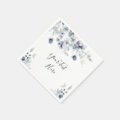 Elegant Stof Blauw Winter Loof Feest Servet (Hoek)