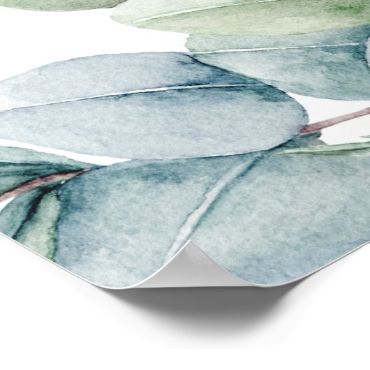 Elegant Stof Roze Blush Bloemige Trouw Welkom Poster (Hoek)