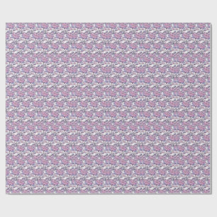 Elegant Stof Roze Botanisch Patroon Design Cadeaupapier