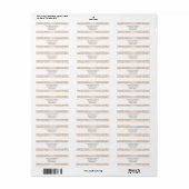 Elegant Stof Roze Geschetste Bloem Retouradres Etiket (Full Sheet)