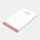 Elegant Stof Roze & Ivoor Salon Schoonheid Post-it® Notes (Schuin)
