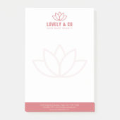 Elegant Stof Roze & Ivoor Salon Schoonheid Post-it® Notes (Voorkant)