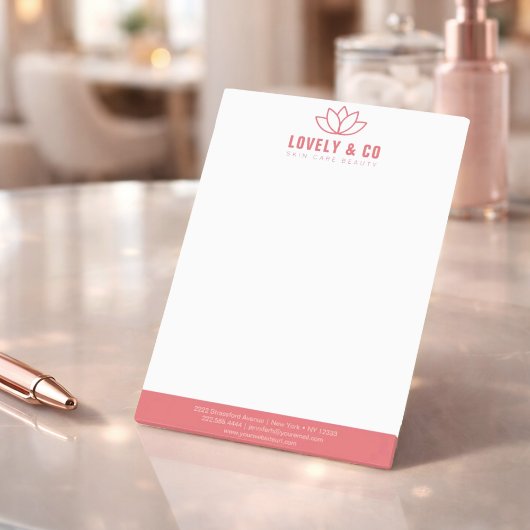Elegant Stof Roze & Ivoor Salon Schoonheid Post-it® Notes