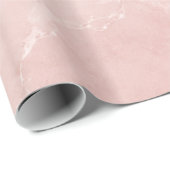Elegant Stof Roze Marmer  Cadeaupapier (Rol Hoek)