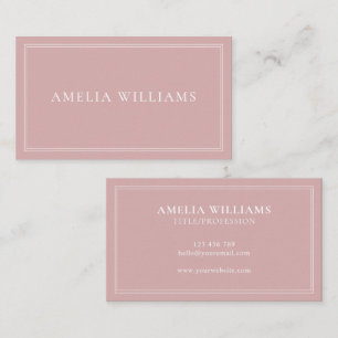 Elegant Stof Roze Minimalistisch Professioneel Visitekaartje