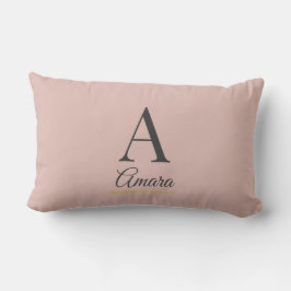 Elegant Stof Roze Monogram Kussen