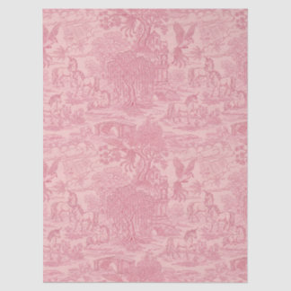 Elegant Stof Roze Roze Vintage Toile Tissuepapier