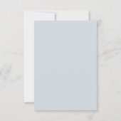 Elegant Stofblauw Blad Formal Kaart (Achterkant)