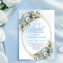 Elegant Stofblauw Groen Goud Bruidsdouche 