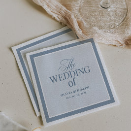 Elegant Stofblauw | Klassieke Luxe Bruiloft Servet