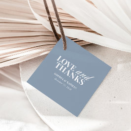 Elegant Stofblauw | Trouw Dank Je Bedankjes Labels