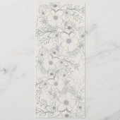 Elegant Stofblauw Trouwmenu Menu (Achterkant)