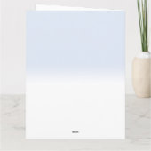 Elegant stoffig blauw Baby shower bedankt Kaart (Achterkant)