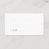  Elegant Stoffig Blauw Barok Bruiloft Plaatskaartje (Voorkant)