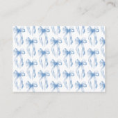 Elegant stoffig blauw binden van de knoop Vrijgeze Informatiekaartje (Achterkant)