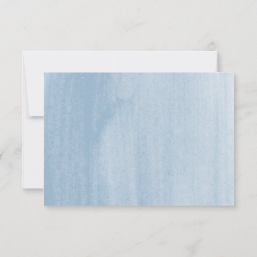 Elegant Stoffig Blauw Bloemen Victoriaans Vrijgeze Bedankkaart (Achterkant)