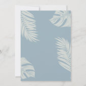 Elegant Stoffig Blauw Boho laat kruis doop Kaart (Achterkant)